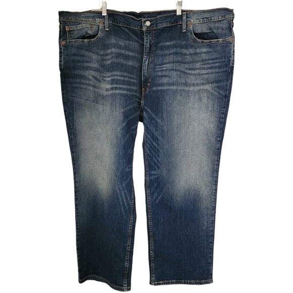 Levi's 559 Relaxed Straight Stretch Blue Jeans Men's Size 52x30 Big & Tall - Picture 1 of 7